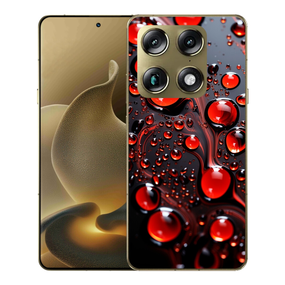 Gélový kryt mmCase na Motorola Signature - červené kvapky 2