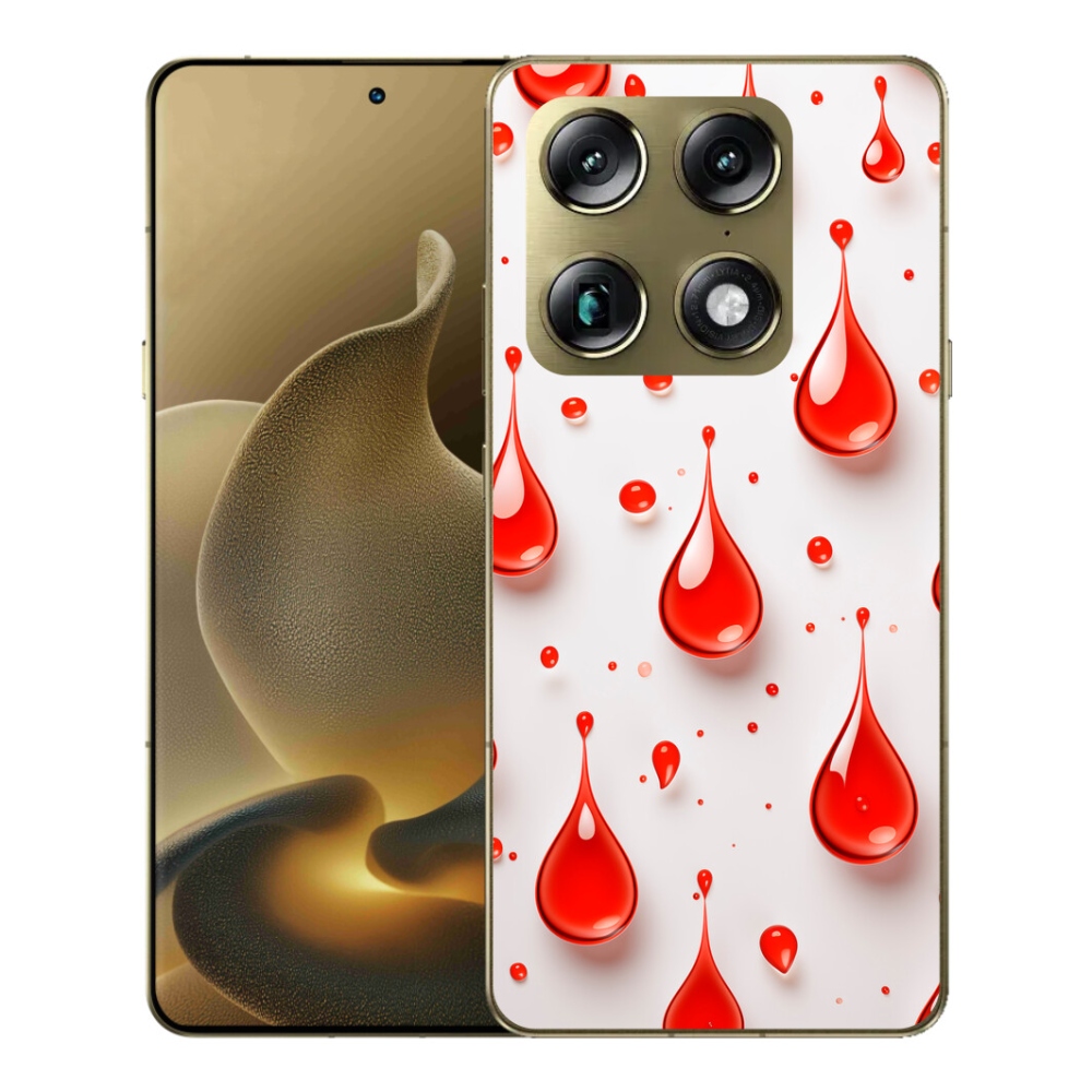 Gélový kryt mmCase na Motorola Signature - červené kvapky