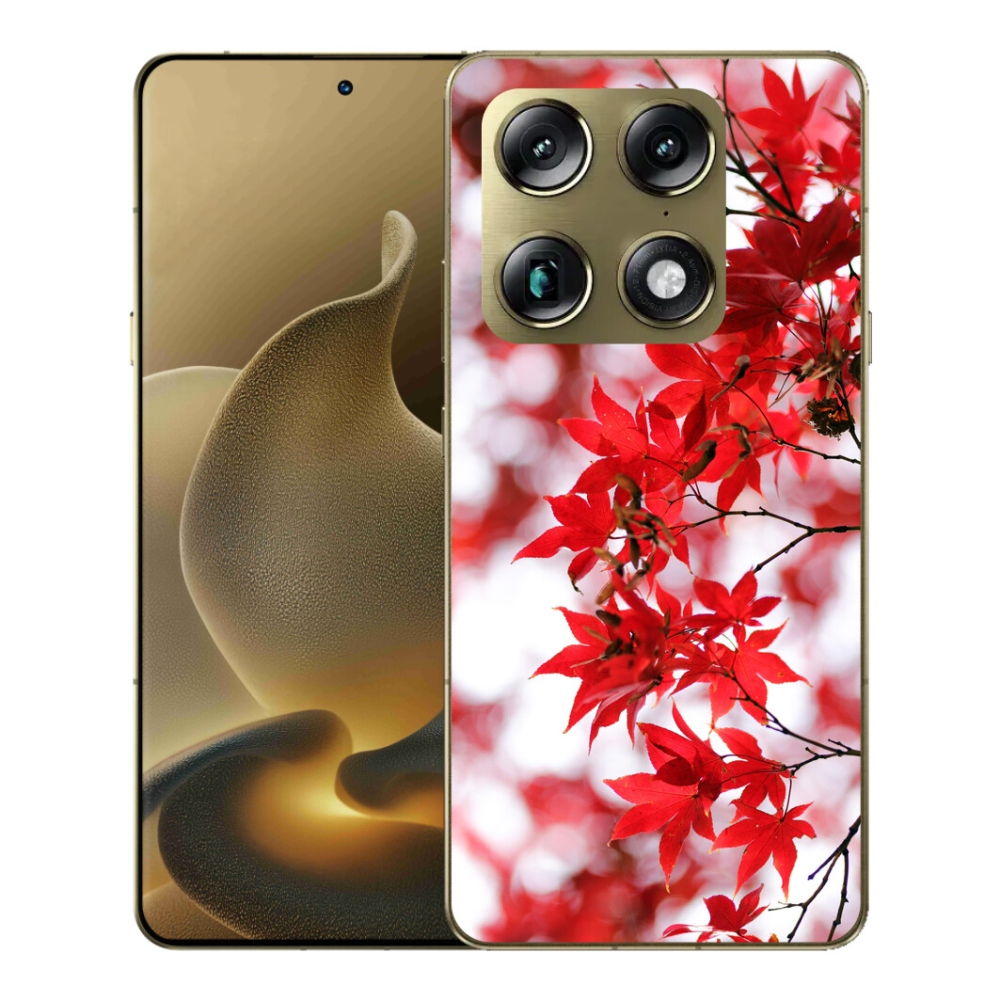 Gélový kryt mmCase na Motorola Signature - červené listy