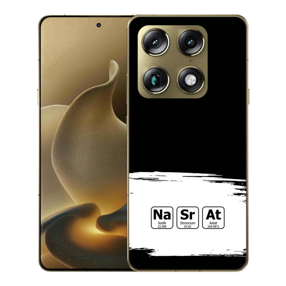 Gélový kryt mmCase na Motorola Signature - chemické prvky bieločierne pozadie