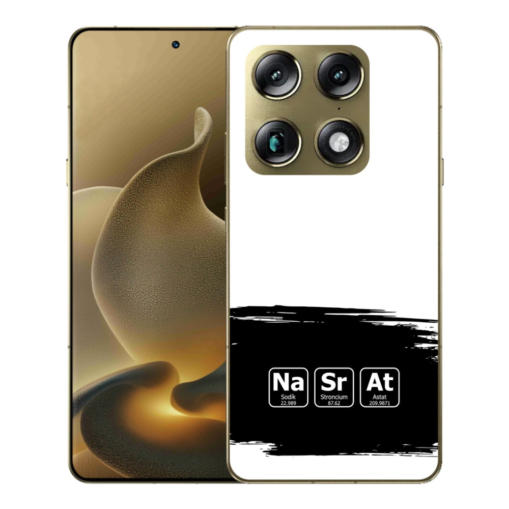 Gélový kryt mmCase na Motorola Signature - chemické prvky čiernobiele pozadie