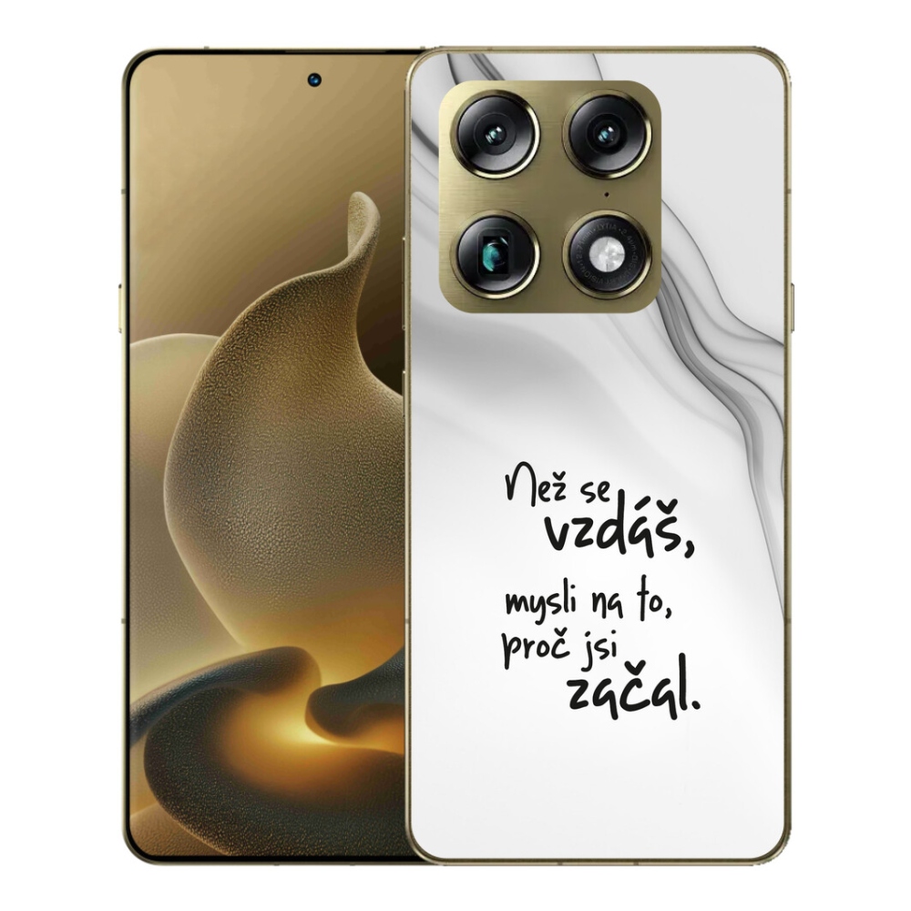 Gélový kryt mmCase na Motorola Signature - citát 2 biele pozadie