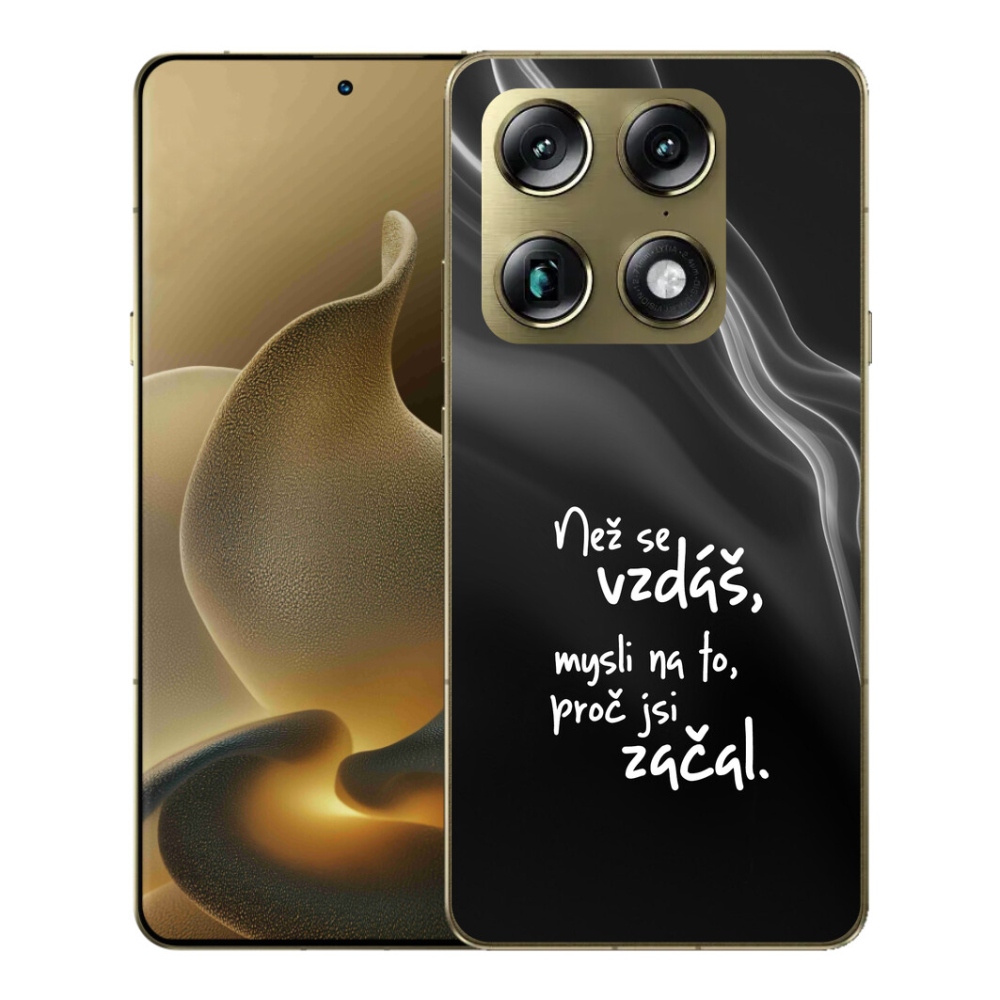 Gélový kryt mmCase na Motorola Signature - citát 2 čierne pozadie