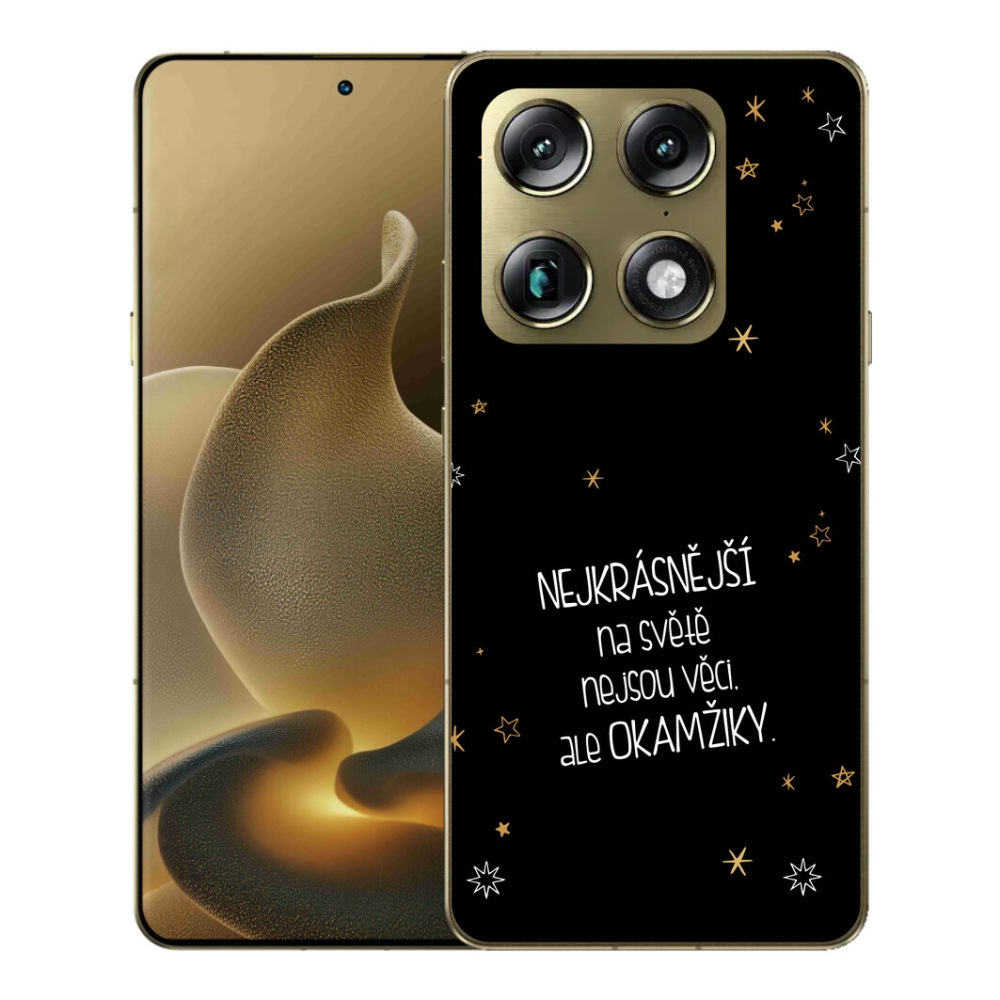 Gélový kryt mmCase na Motorola Signature - citát 4 čierne pozadie