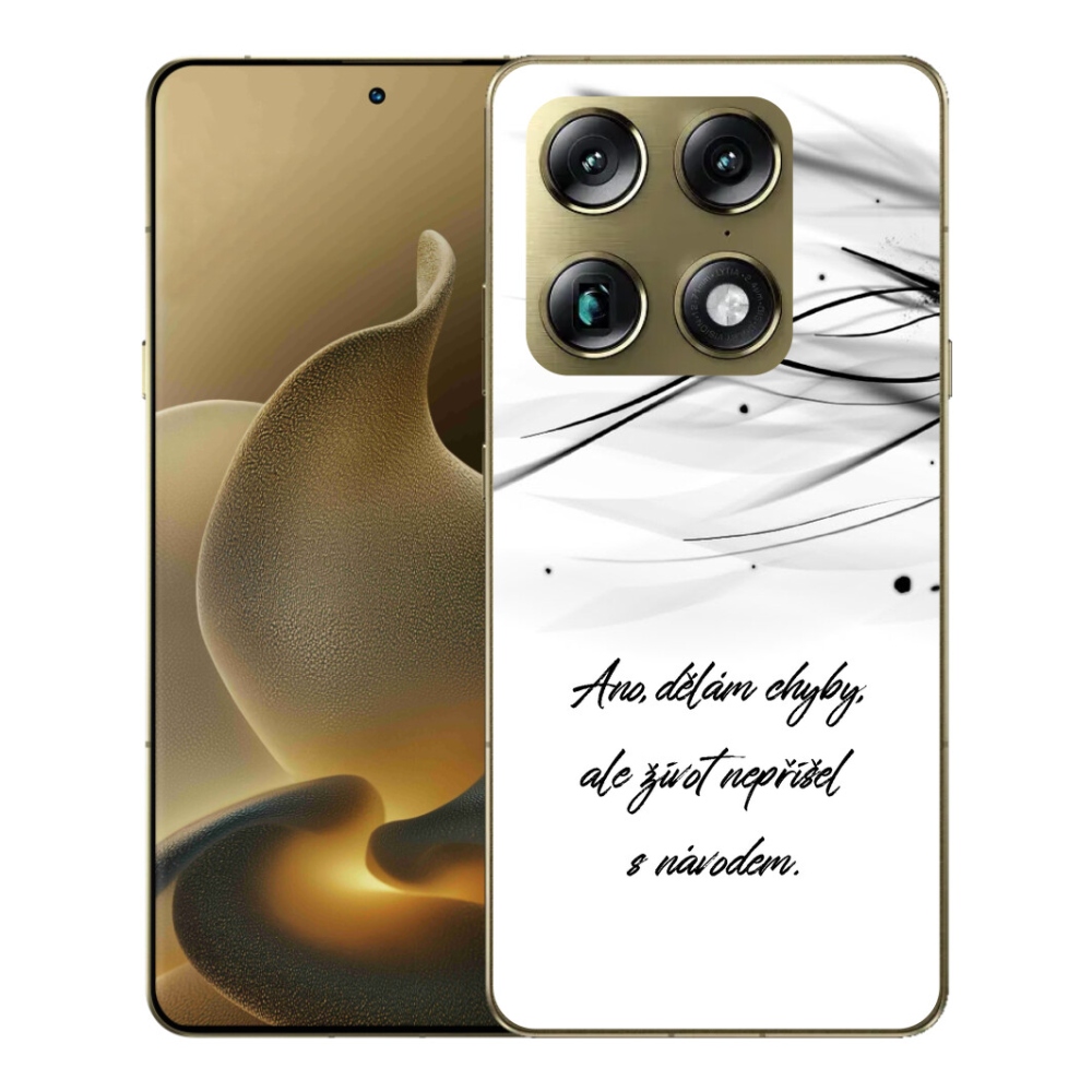 Gélový kryt mmCase na Motorola Signature - citát biele pozadie