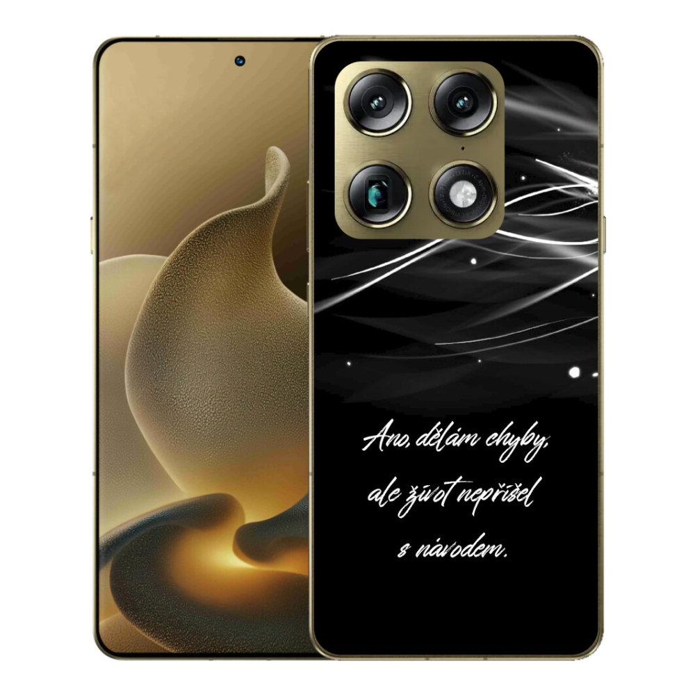 Gélový kryt mmCase na Motorola Signature - citát čierne pozadie