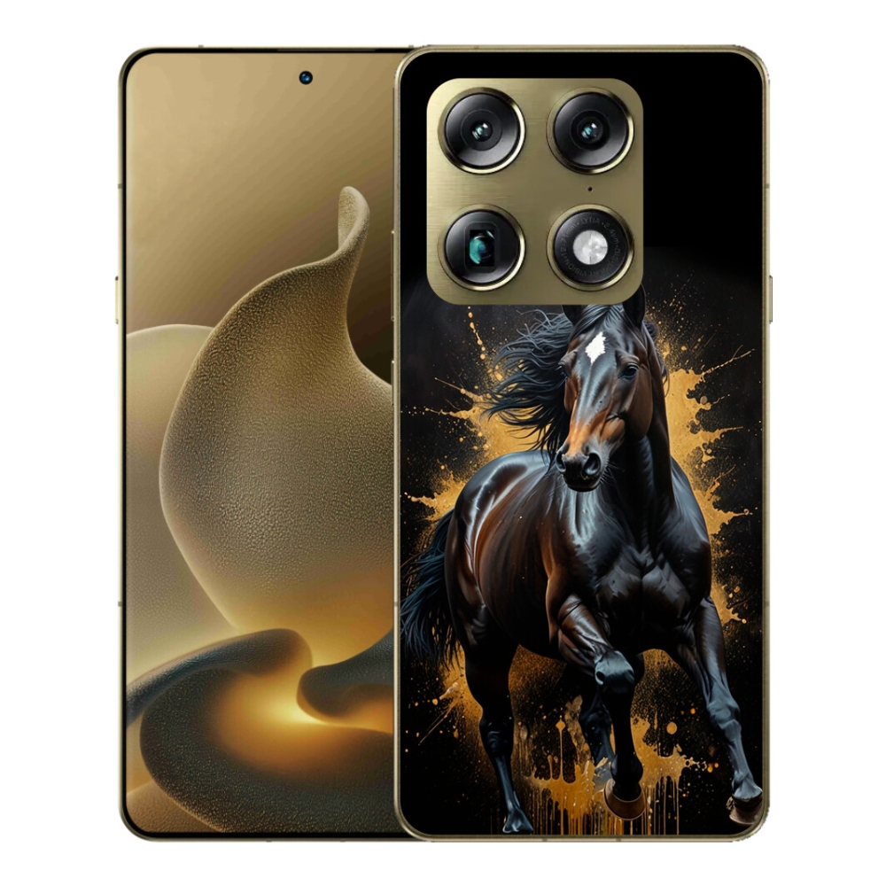 Gélový kryt mmCase na Motorola Signature - elegantný čierny žrebec