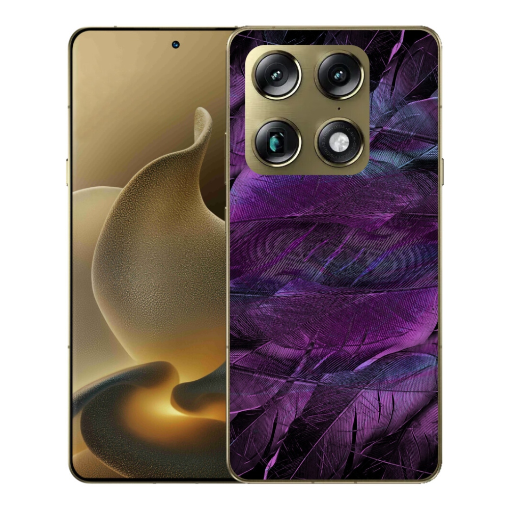 Gélový kryt mmCase na Motorola Signature - fialové pierka