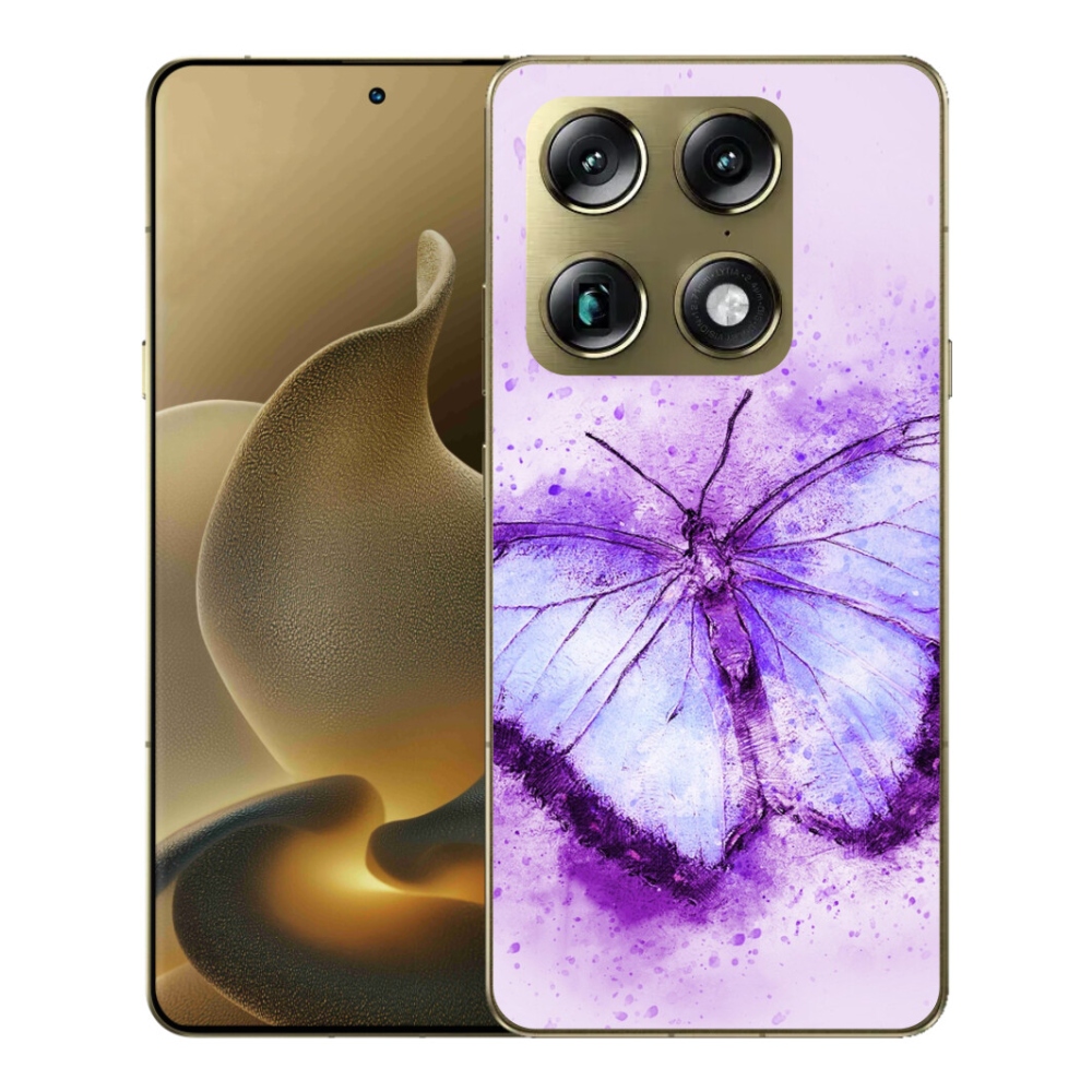 Gélový kryt mmCase na Motorola Signature - fialový motýľ