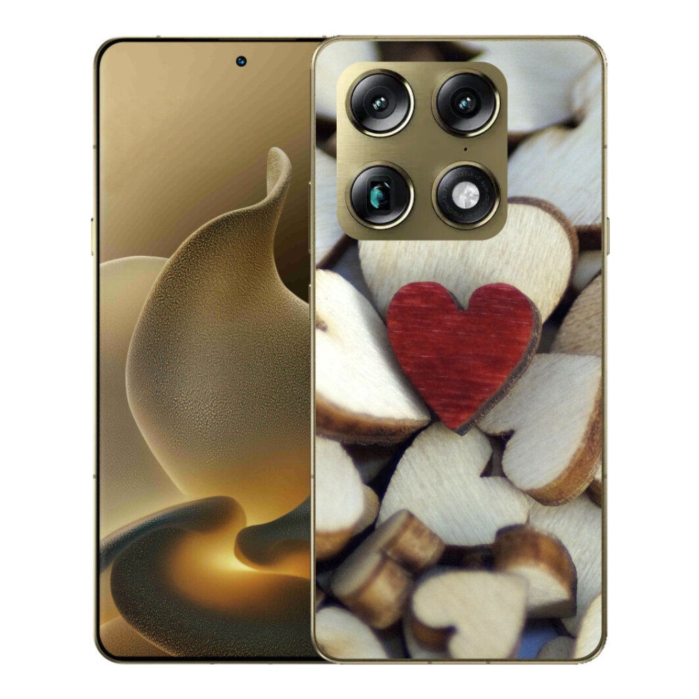 Gélový kryt mmCase na Motorola Signature - gravírované červené srdce