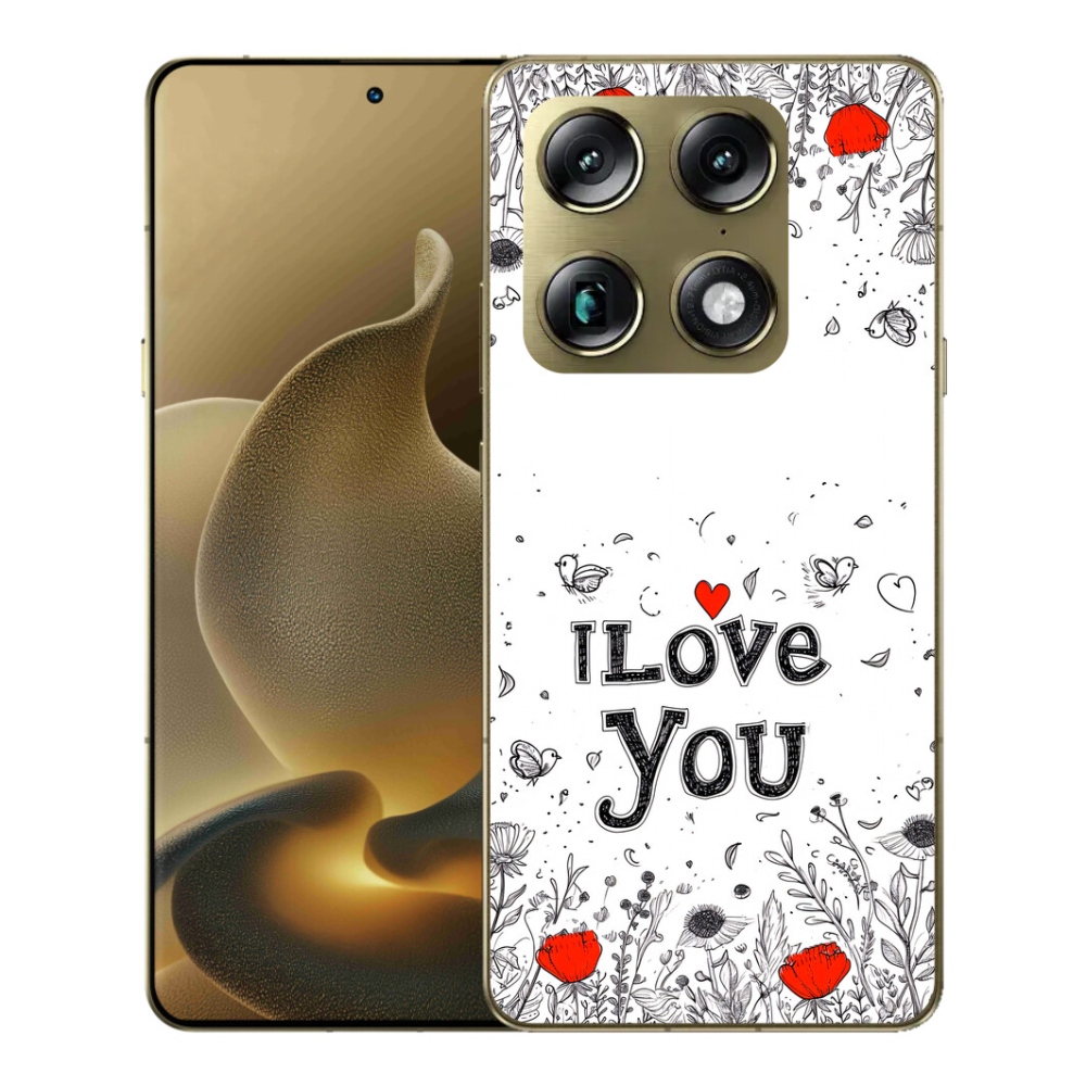 Gélový kryt mmCase na Motorola Signature - I love you biele pozadie
