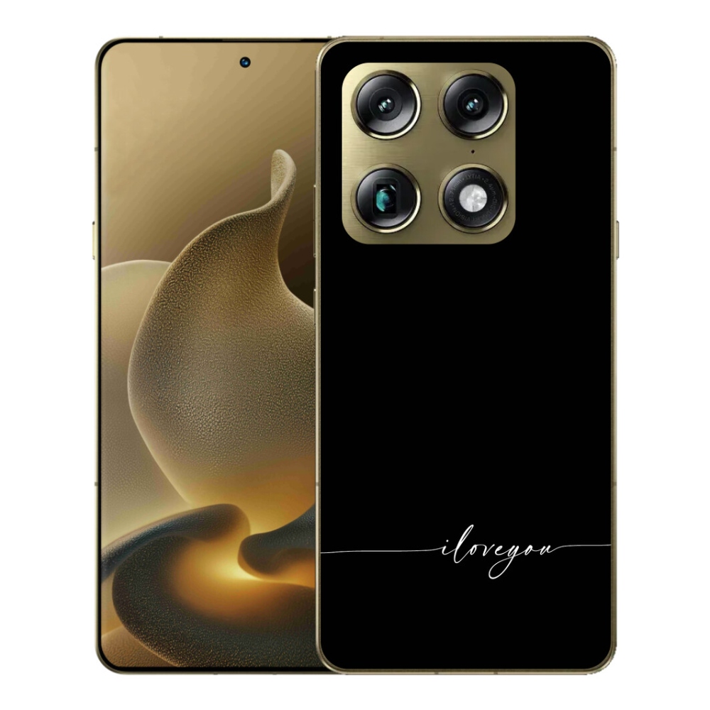 Gélový kryt mmCase na Motorola Signature - I love you čierne pozadie