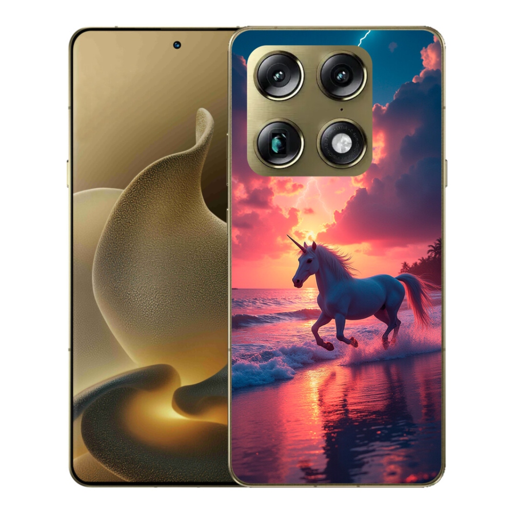 Gélový kryt mmCase na Motorola Signature - jednorožec na pláži