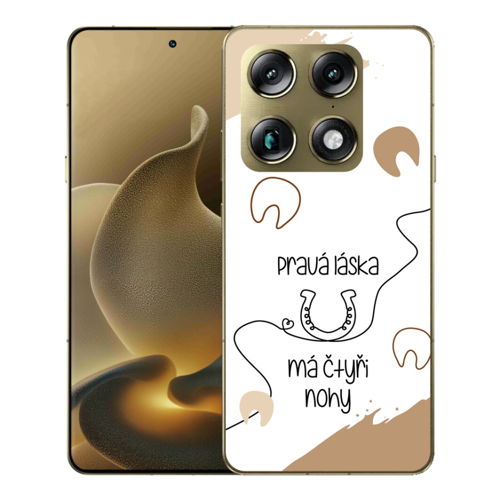 Gélový kryt mmCase na Motorola Signature - konský motív biele pozadie