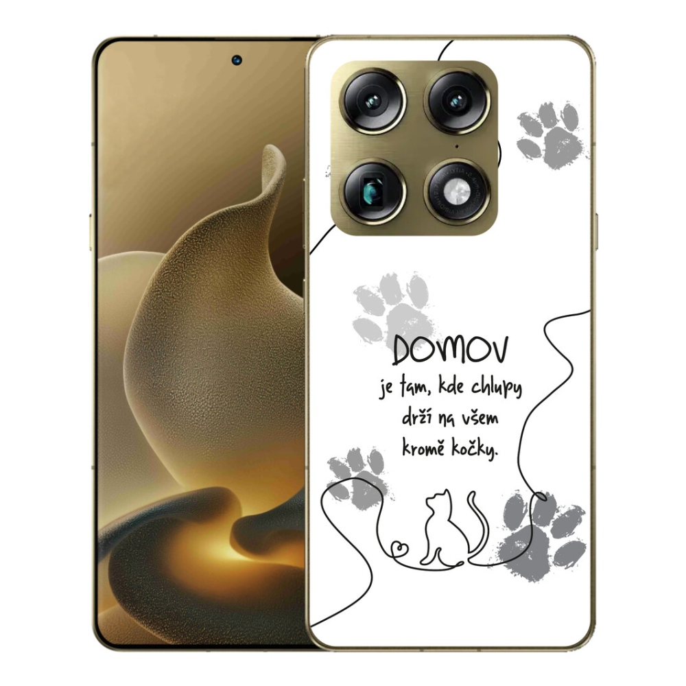 Gélový kryt mmCase na Motorola Signature - mačacie motív biele pozadie