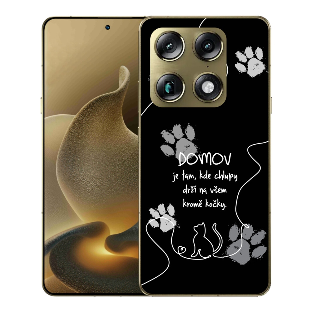 Gélový kryt mmCase na Motorola Signature - mačacie motív čierne pozadie