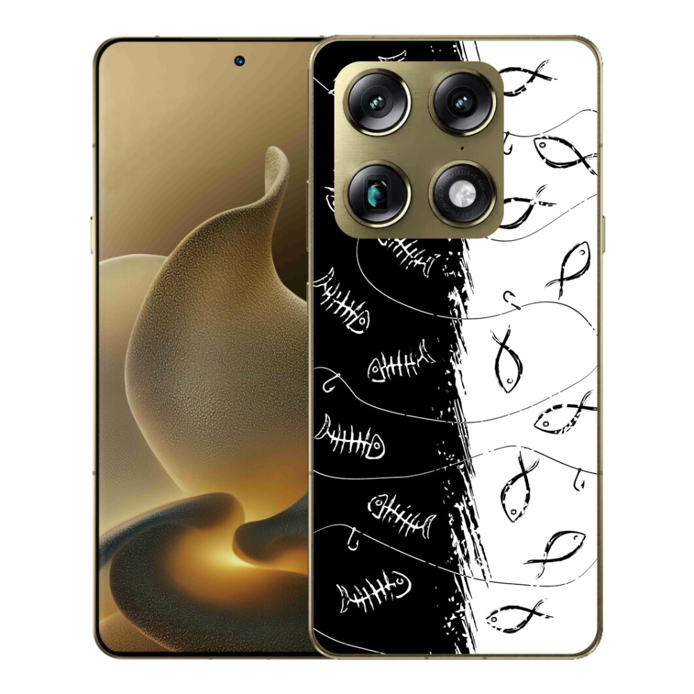Gélový kryt mmCase na Motorola Signature - kostry a rybky