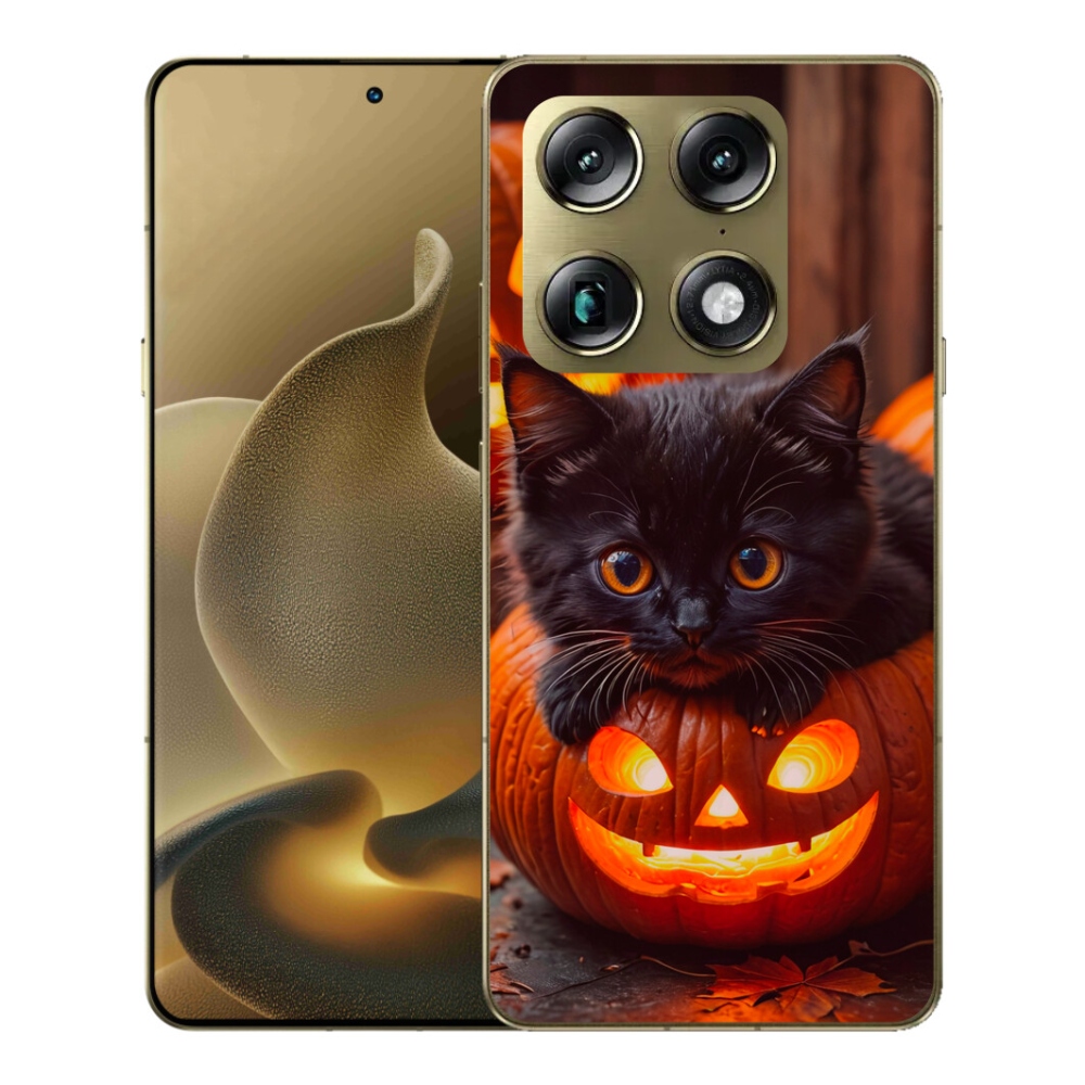 Gélový kryt mmCase na Motorola Signature - mačiatko a tekvica