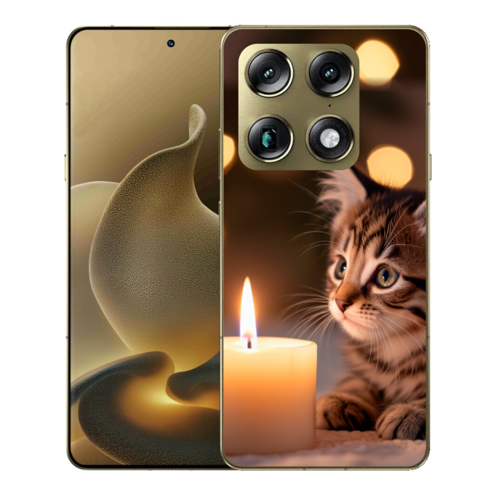 Gélový kryt mmCase na Motorola Signature - mačiatko a sviečka