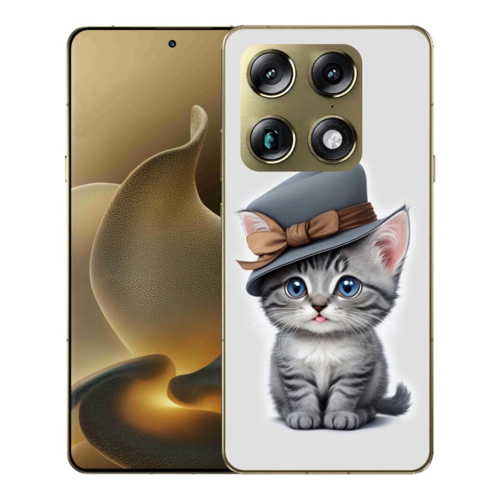 Gélový kryt mmCase na Motorola Signature - mačiatko s klobúkom