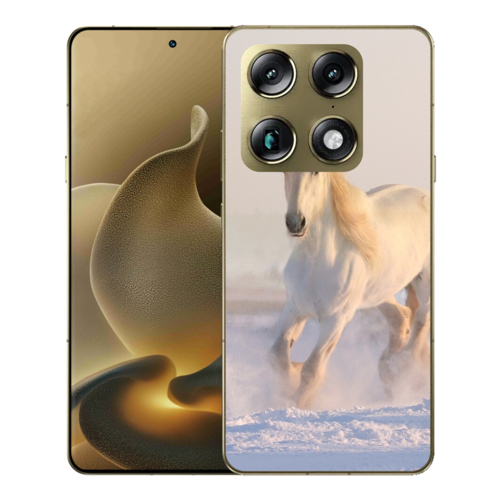 Gélový kryt mmCase na Motorola Signature - kôň v snehu