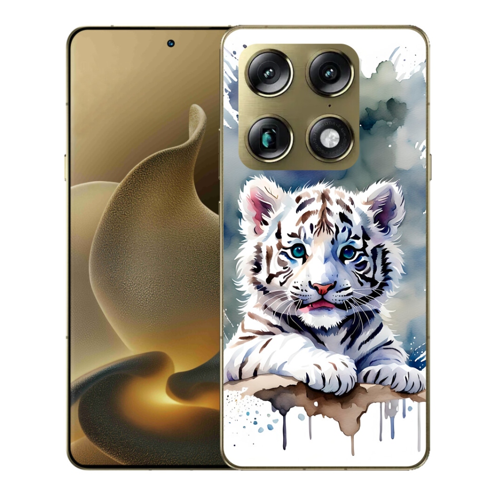 Gélový kryt mmCase na Motorola Signature - mláďa bieleho tigra