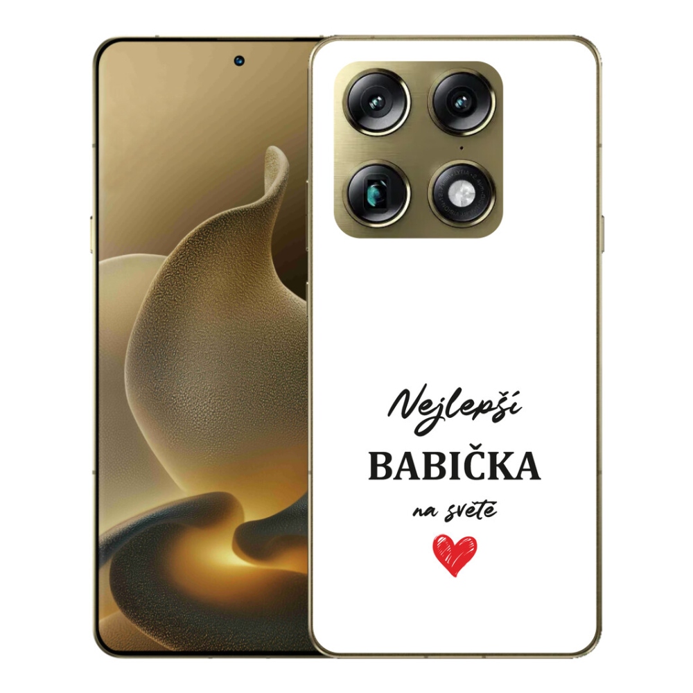 Gélový kryt mmCase na Motorola Signature - najlepšia babička 1 biele pozadie