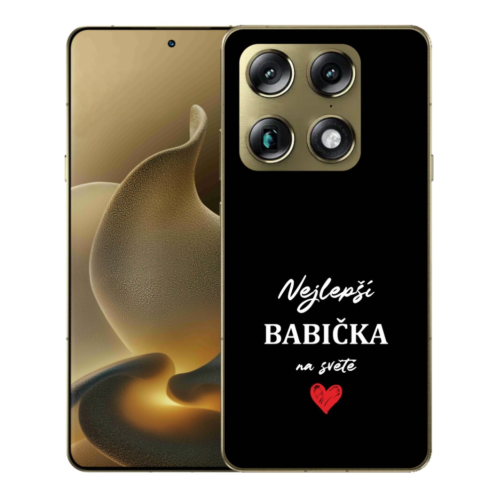 Gélový kryt mmCase na Motorola Signature - najlepšia babička 1 čierne pozadie
