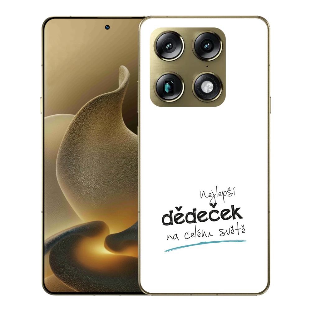 Gélový kryt mmCase na Motorola Signature - najlepší dedko 3 biele pozadie