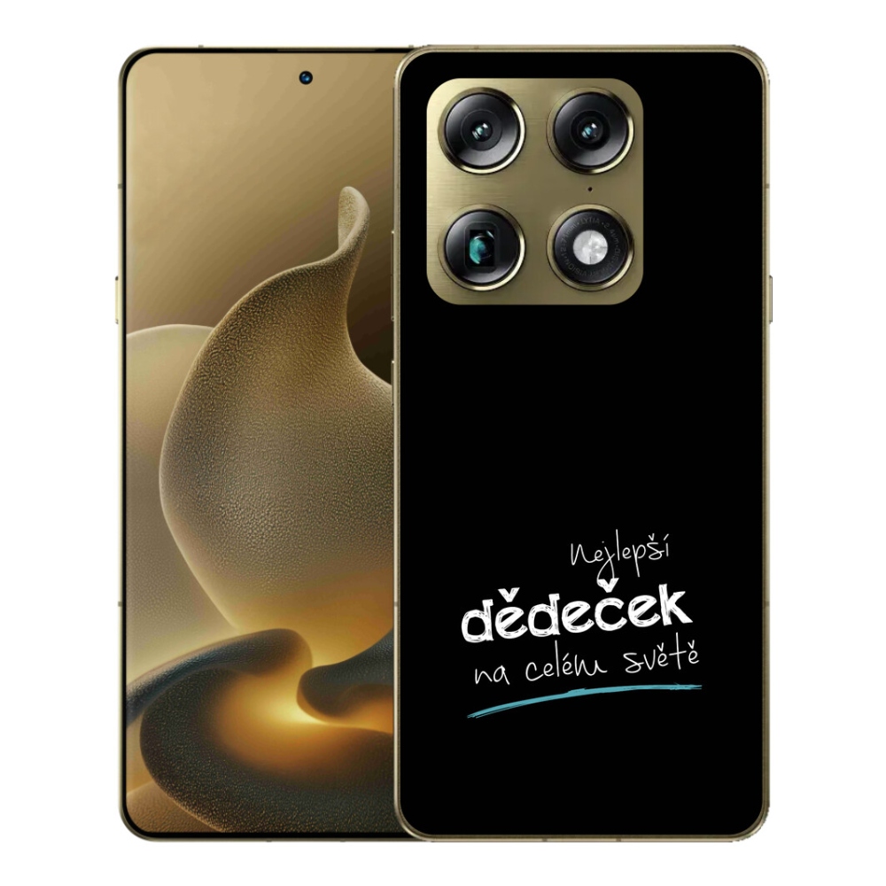 Gélový kryt mmCase na Motorola Signature - najlepší dedko 3 čierne pozadie