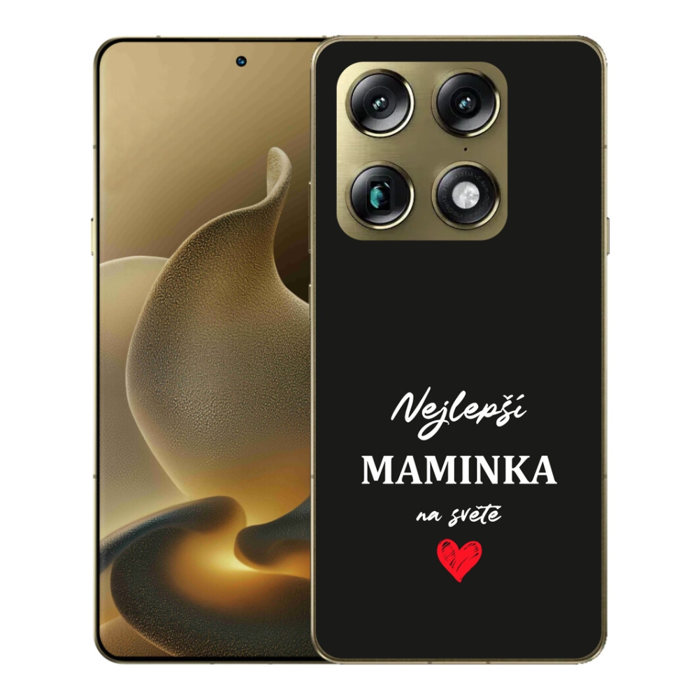 Gélový kryt mmCase na Motorola Signature - najlepšia mamička 1 čierne pozadie