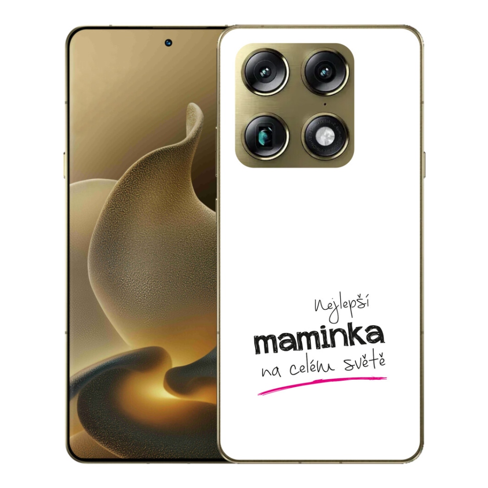 Gélový kryt mmCase na Motorola Signature - najlepšia mamička 4 biele pozadie