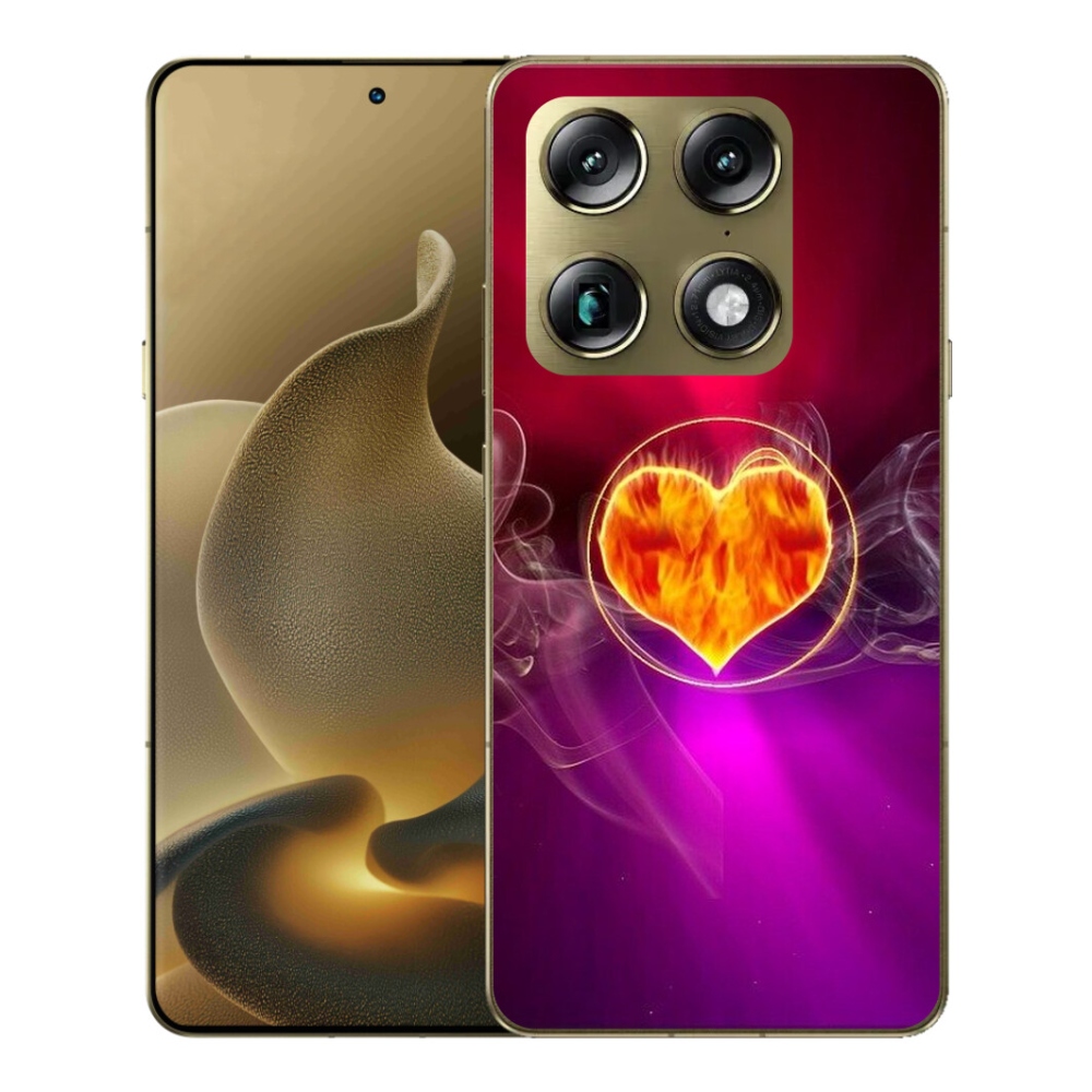 Gélový kryt mmCase na Motorola Signature - ohnivé srdce