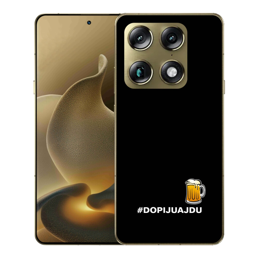 Gélový kryt mmCase na Motorola Signature - pivný motív 1 čierne pozadie