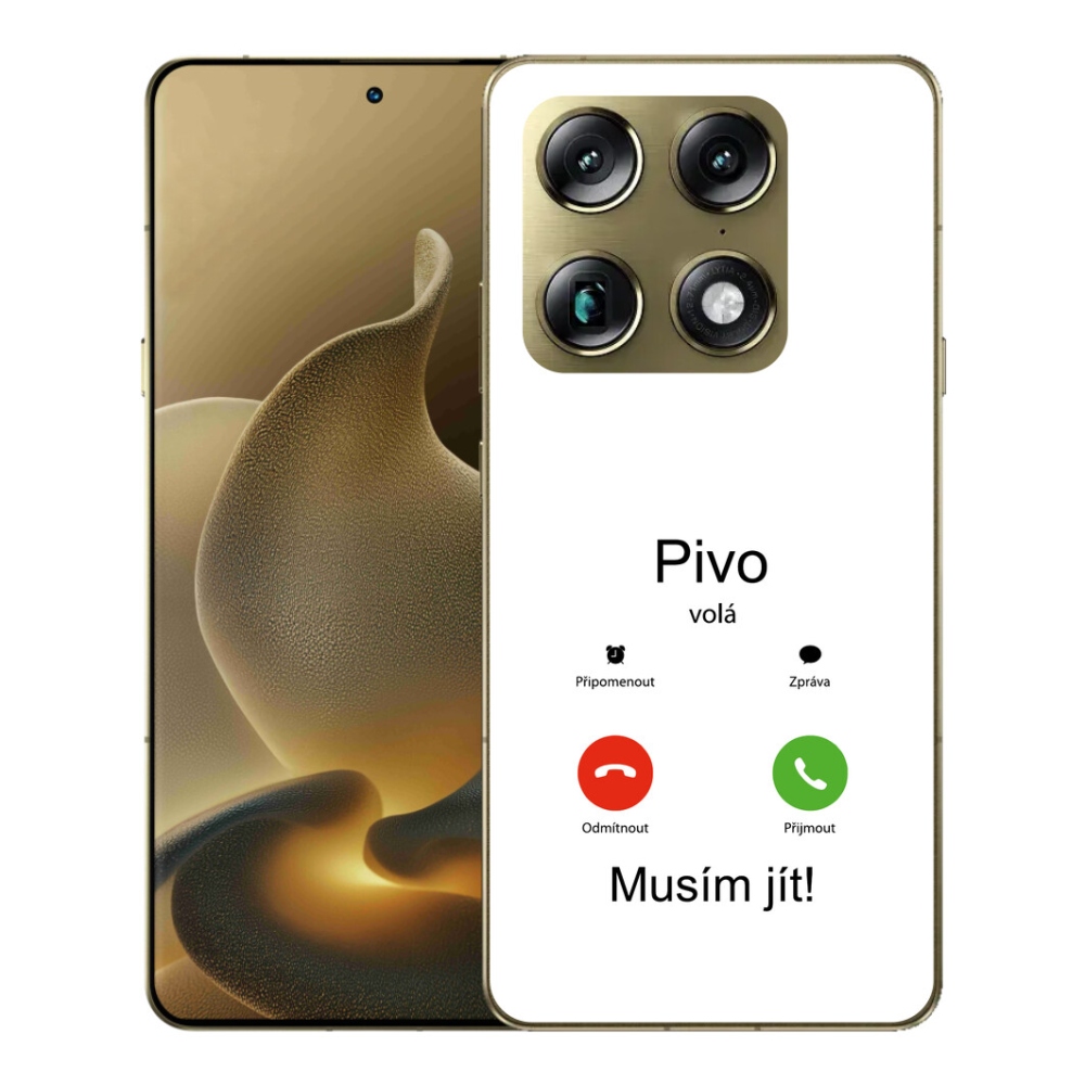 Gélový kryt mmCase na Motorola Signature - pivo volá biele pozadie