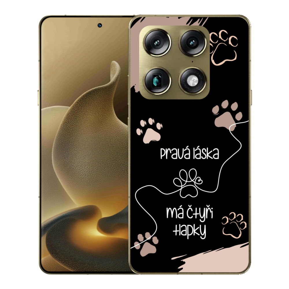 Gélový kryt mmCase na Motorola Signature - psí motív 1 čierne pozadie