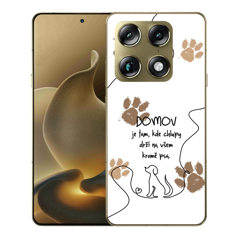 Gélový kryt mmCase na Motorola Signature - psí motív biele pozadie