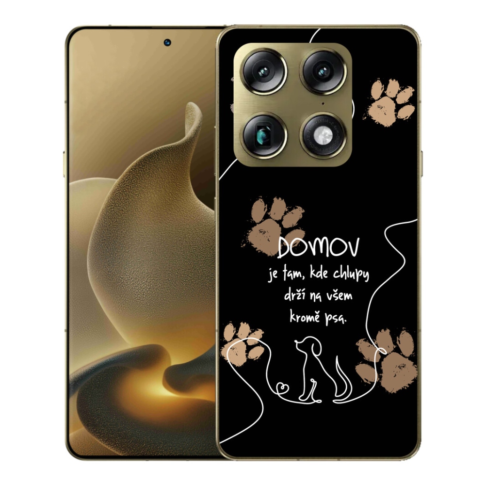 Gélový kryt mmCase na Motorola Signature - psí motív čierne pozadie