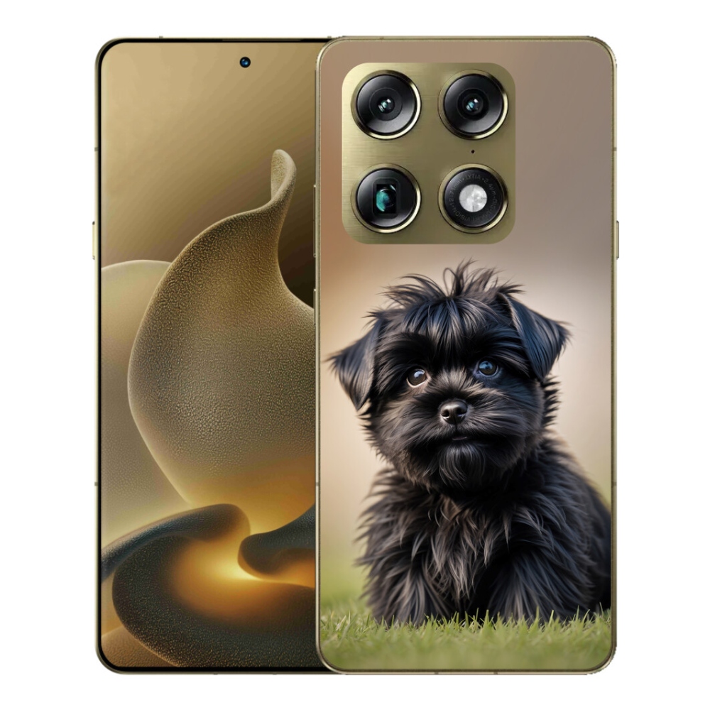 Gélový kryt mmCase na Motorola Signature - roztomilý čierny psík