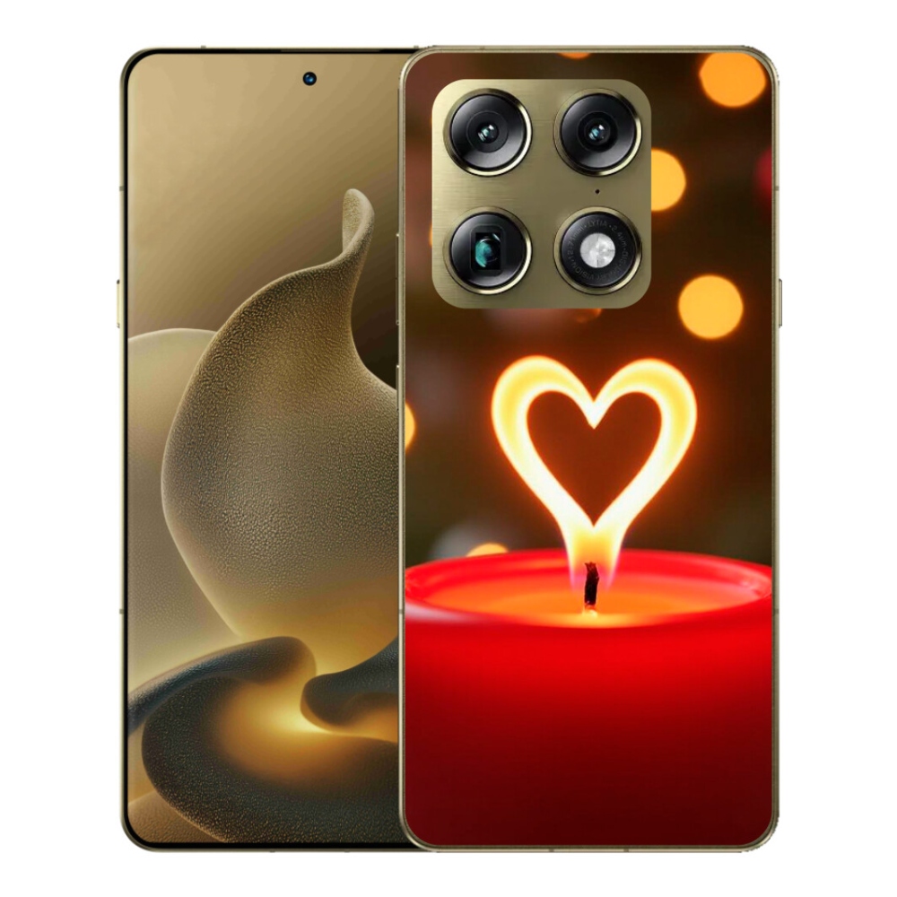 Gélový kryt mmCase na Motorola Signature - srdce z plameňa
