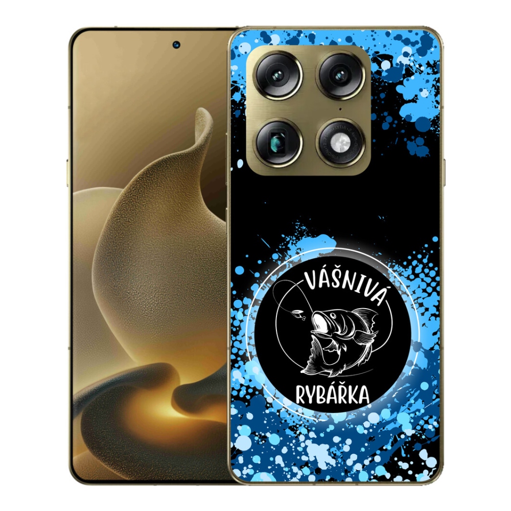 Gélový kryt mmCase na Motorola Signature - vášnivá rybárka čierne pozadie