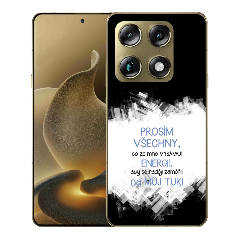 Gélový kryt mmCase na Motorola Signature - vtipný text 1 modrý
