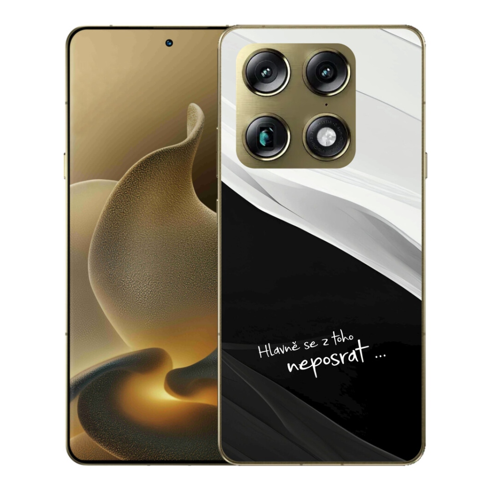 Gélový kryt mmCase na Motorola Signature - vtipný text 13 čiernobiele pozadie