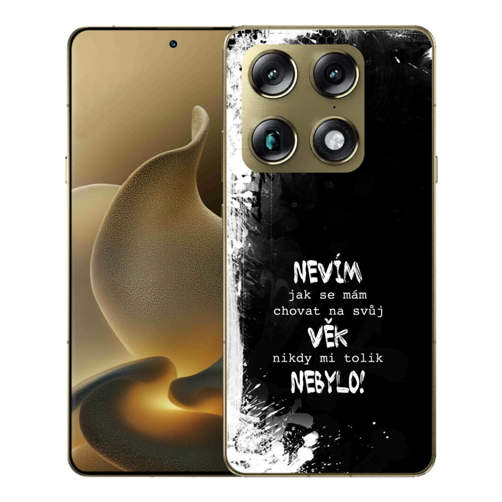 Gélový kryt mmCase na Motorola Signature - vtipný text 14 čierne pozadie