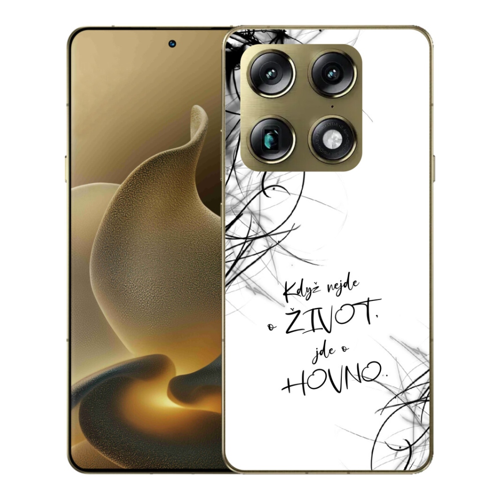 Gélový kryt mmCase na Motorola Signature - vtipný text 16 biele pozadie