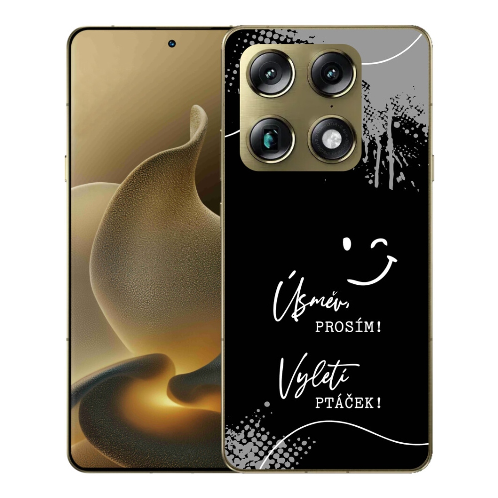 Gélový kryt mmCase na Motorola Signature - vtipný text 4 čierne pozadie