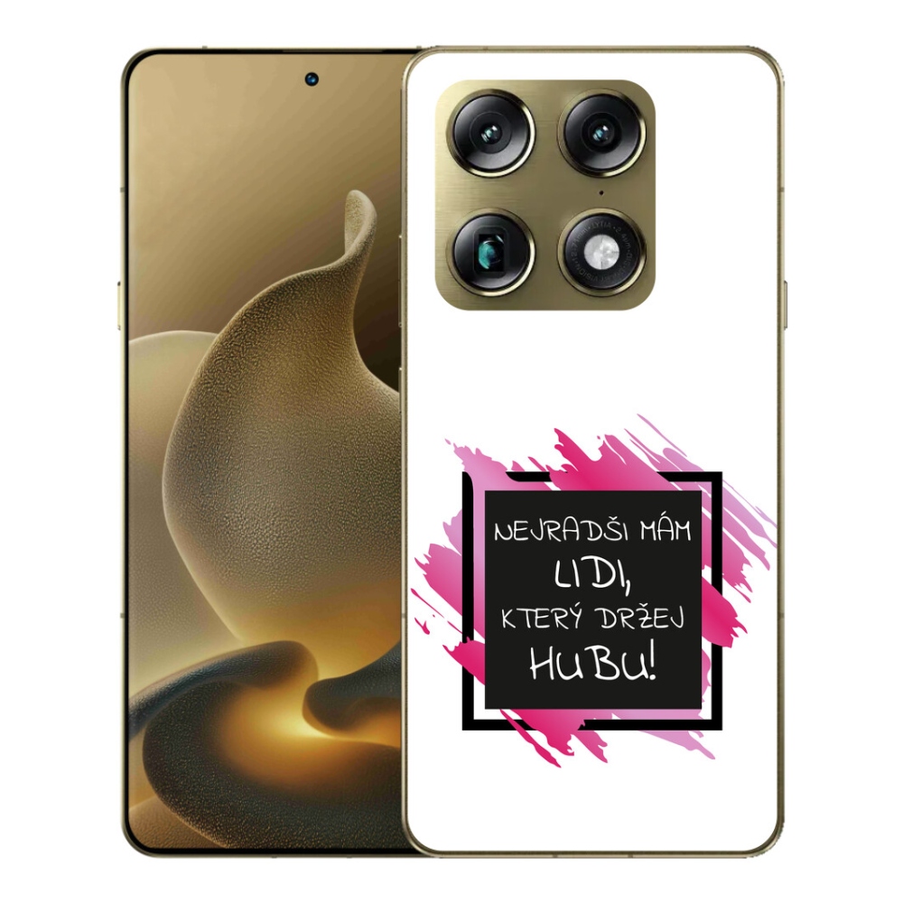 Gélový kryt mmCase na Motorola Signature - vtipný text 7 čiernobiele pozadie