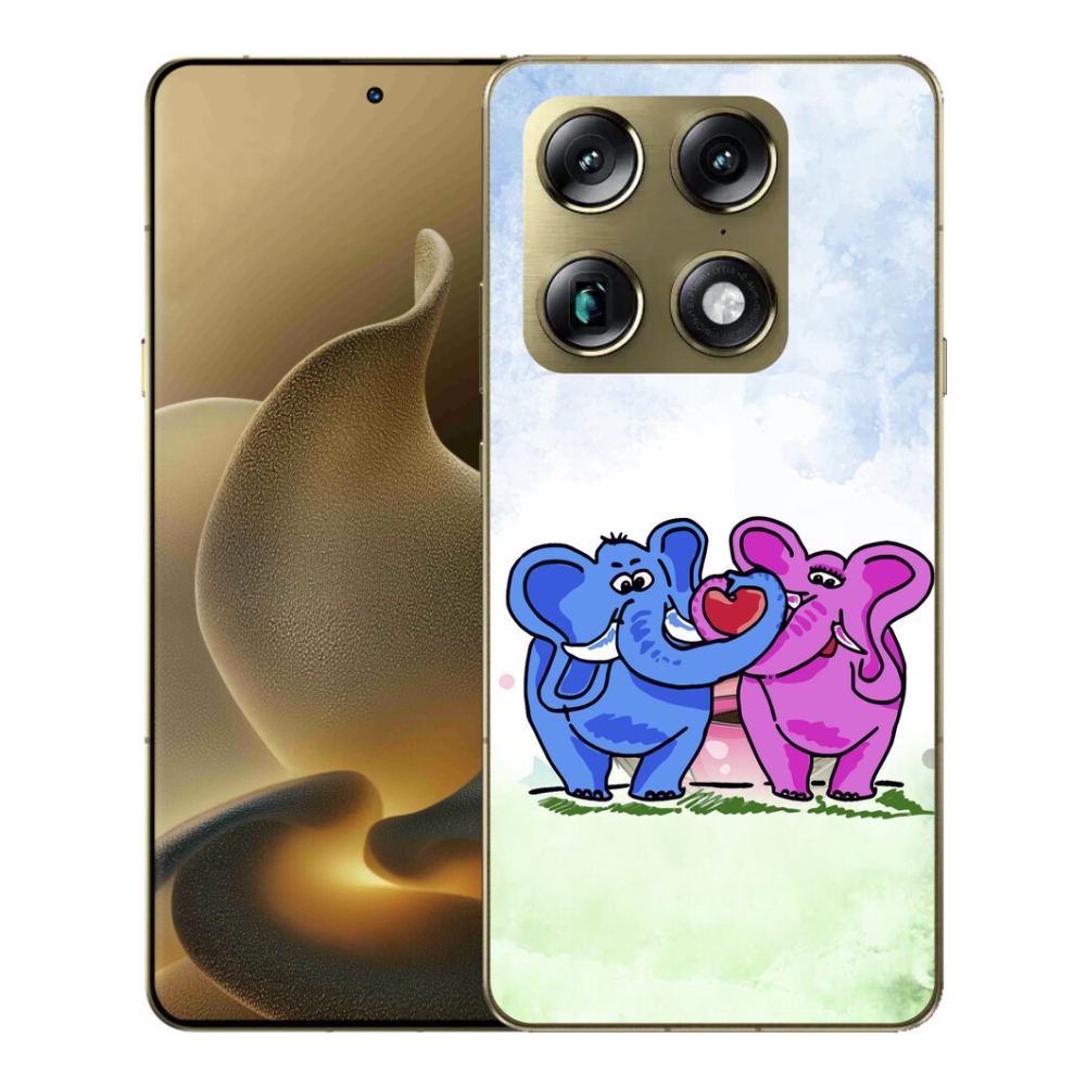 Gélový kryt mmCase na Motorola Signature - zamilovaní slony