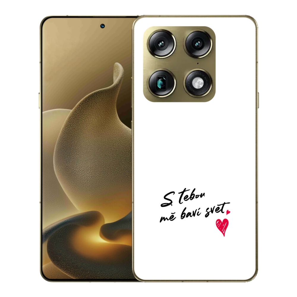 Gélový kryt mmCase na Motorola Signature - zamilovaný text 1 biele pozadie