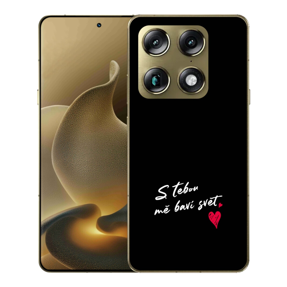Gélový kryt mmCase na Motorola Signature - zamilovaný text 1 čierne pozadie